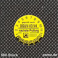 20mm DGUV-V3 Prüfplakette mit 2d Barcode