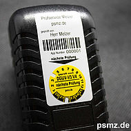 Individualisierbare DGUV-V3 Prüfplakette Grundplakette Kombi etikett Kabel Barcode code128
